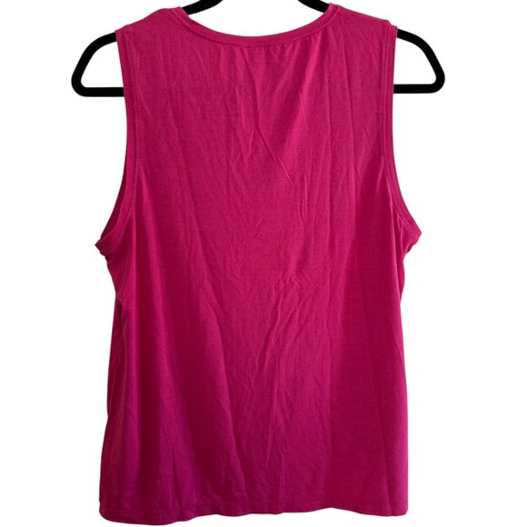 JCrew 365 Magenta Pink Sleeveless Casual Comfortable Top - Large - Picture 2 of 4